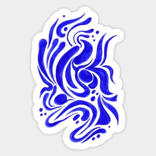 Blue Splash Sticker